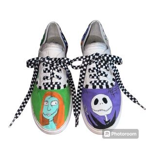 Custom hand painted Nightmare Before Christmas shoes‎